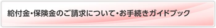 給付金・保険金のご請求について・お手続きガイドブック