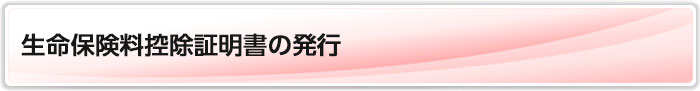 生命保険料控除証明書の発行