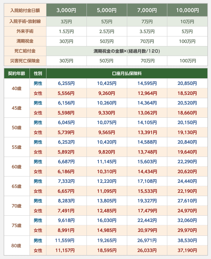 基本プラン(満期祝金特則付加)