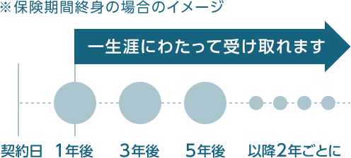 ※保険期間終身の場合のイメージ